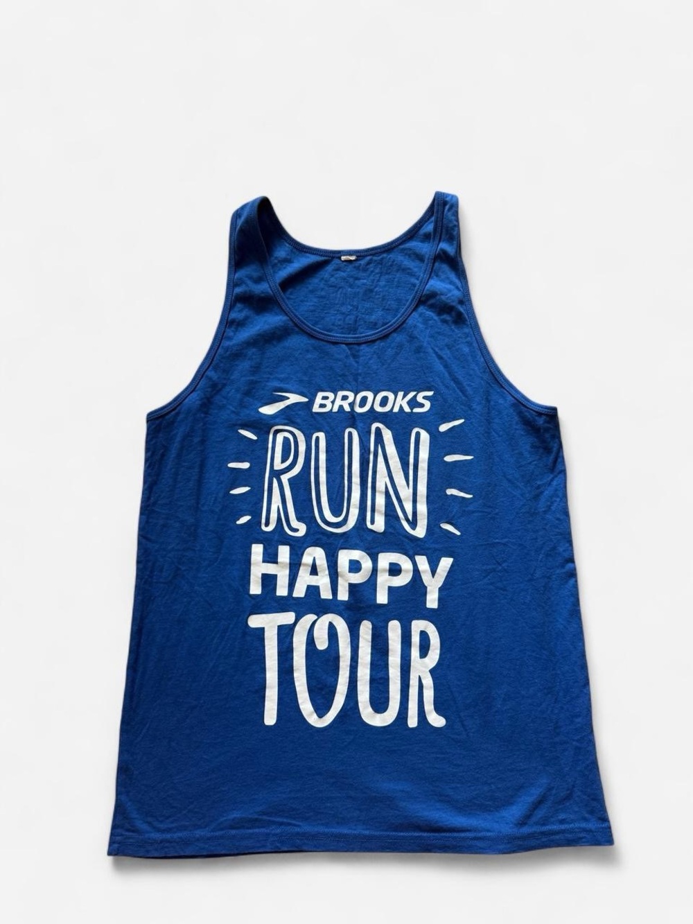 Brooks Royal Blue RUN HAPPY TOUR Graphic Tank